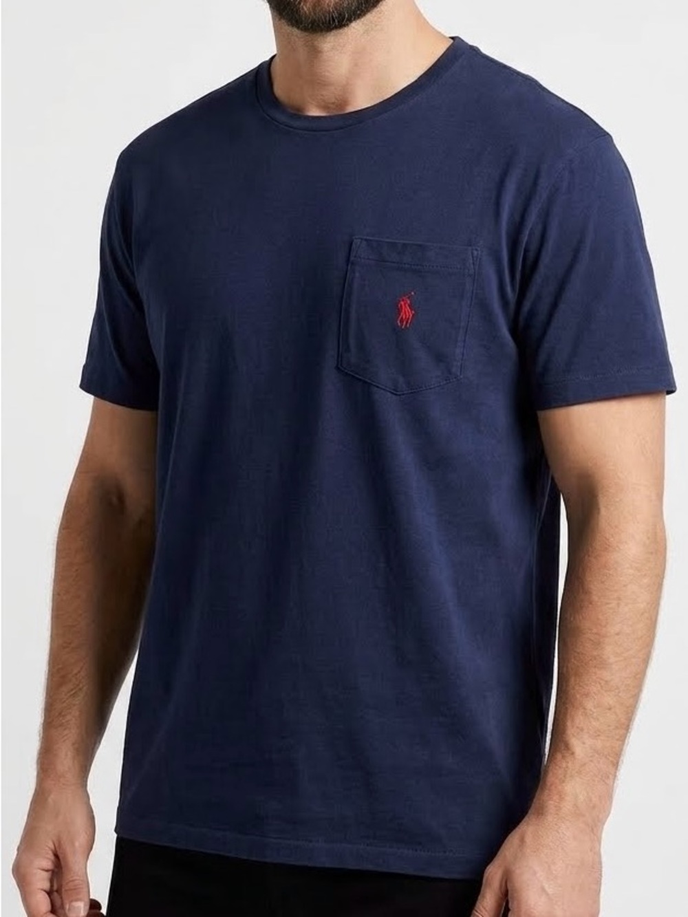 Polo Ralph Lauren Vintage Pocket Tee Navy Medium Sporty Prep Elevated Casual